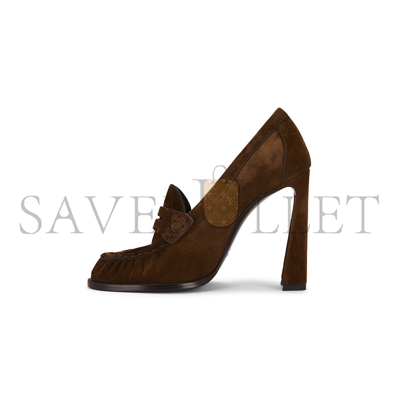 YSL LE LOAFER SUEDE PUMPS BROWN 85897527DAB2319